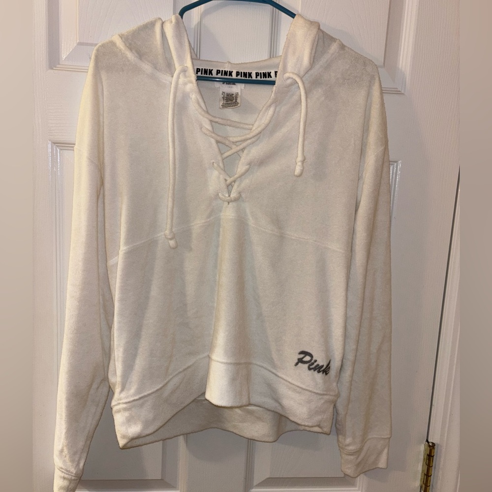 PINK Victoria's Secret Lace-Up Sweatshirt